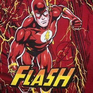 DC Comics The Flash Super Hero Youth M 8 Red Short Sleeve T-Shirt
